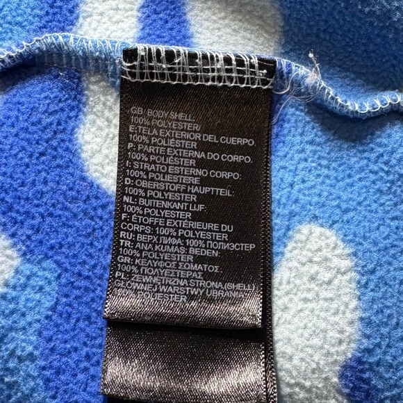 2/$20 The North Face Boys 18-24 Month Glacier Camo Zip Up Hoodie Blue Fleece - Picture 7 of 13